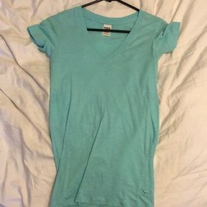 Plain blue v neck t-shirt